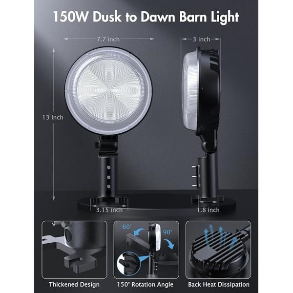 100W LED Outdoor Barn Light Waterproof Selectable Color Temperature
