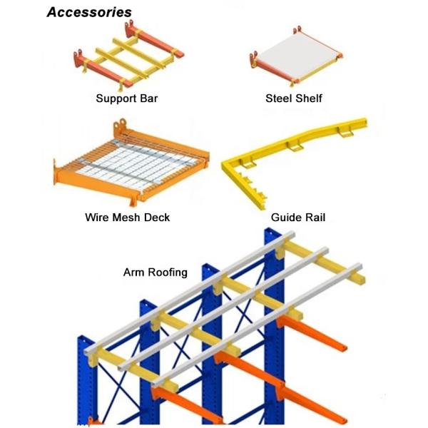 Flexible Extendable Cantilever Racking System For Vertical Warehouse Storage