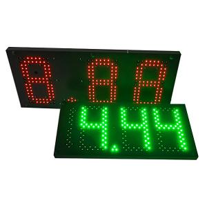 China 8.88 Green Red LED Gas Price Sign Remote Control With Double Sided Pole Sign on sale