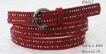 Mixed Colors Mushroom Metal Studs Wide Waist Belt With Red PU For Women