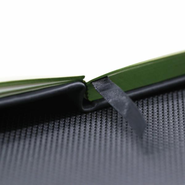 Green Corner Writing Journal Notebook Customized Embossed Logo FSC Approved