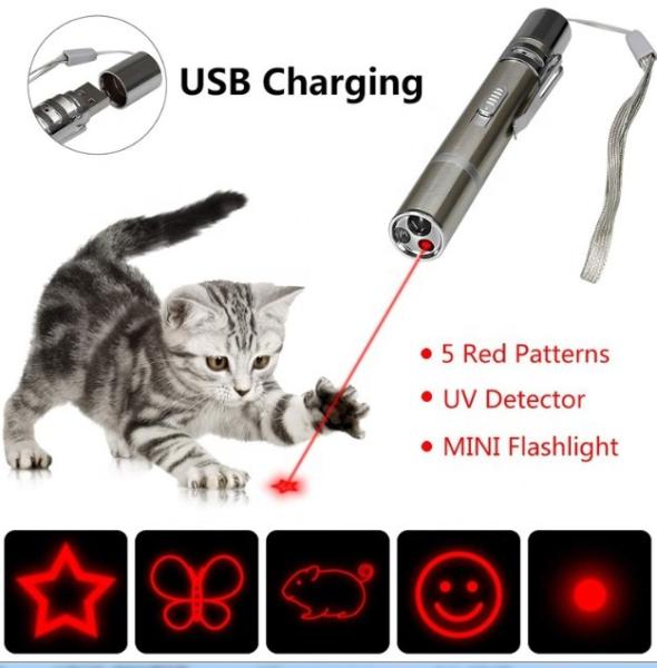 Buy 7 in 1 function: red laser+ 5  patterns + white flashlight +UV purple ligh at wholesale prices