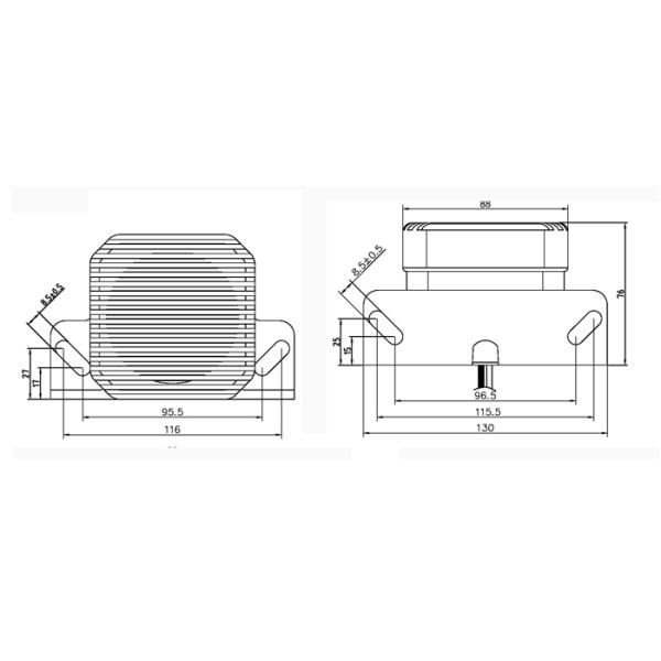 Connector Optional Vehicle Reverse Alarm White Noise Left Right Turning Squawker Reverse Alarm