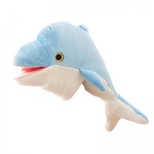 China Dolphin Hand Puppet Plush Toys Open Mouth Glove Puppet For Parent Child on sale