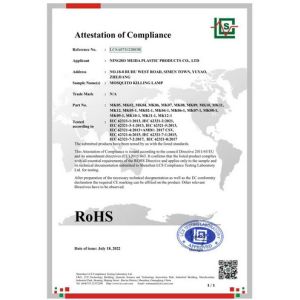 Ningbo Meida Plastic Products Co., Ltd. Certifications