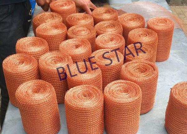 Buy Flat / Crimped Knitted Copper Mesh 2 - 53 '" Width Firm Structure Higher Strength at wholesale prices