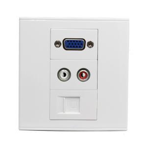 China VGA Audio Network Port Modular Faceplate Wall Plate Outlet Terminal Block Socket Panel on sale