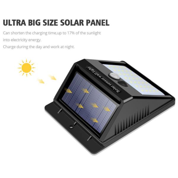 PIR Motion Sensor IP 65 4000mah LED Solar Powered Night Light