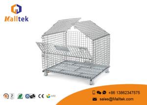 Quality Durable Zinc Plated Wire Mesh Storage Containers With Lid Security Mesh Box for sale