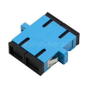 Single Mode Duplex Plastic Fiber Optic Adapters SC UPC To SC UPC Blue