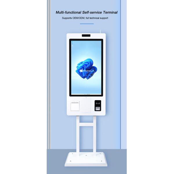 OEM ODM Self Ordering Kiosk 32in Interactive Self Service Kiosk Fast Food