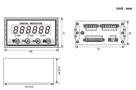 Compact IP65 RS485 M02 Weighing Indicator Transmitter