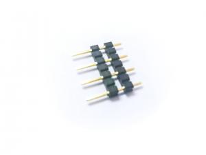 Quality Phosphor Bronze 2.54MM Pitch PA6T 1*7P Gold Flash Pin Header for sale