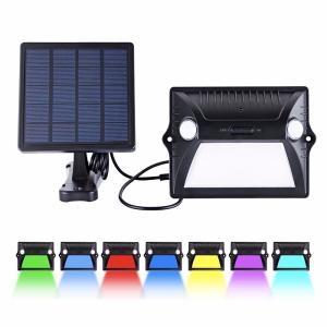 China Solar Lights Outdoor Motion Sensor Waterproof Wireless Color Changing Security Porch Lights Dual Motion 180 Sensor Angle on sale