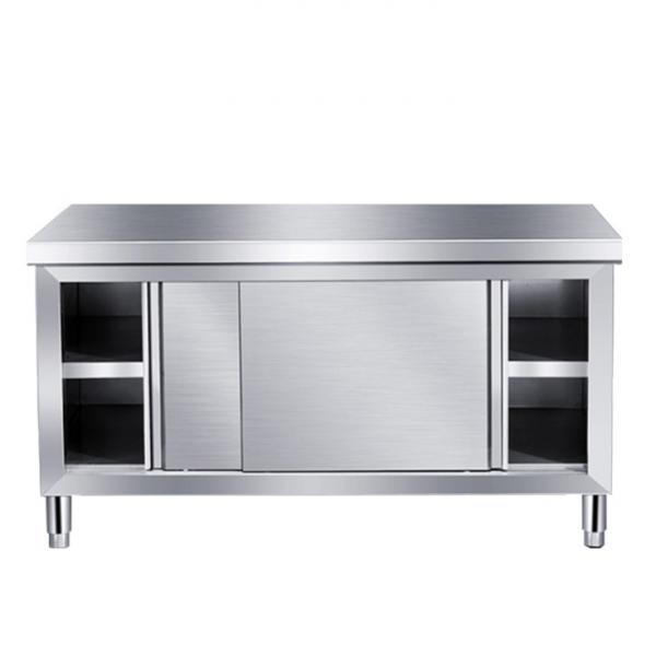 Buy 1.2mm Food Prep Garage Cabinet Workbench , Stainless Steel Kitchen Table at wholesale prices