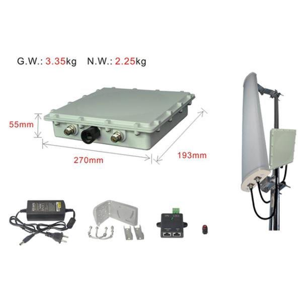 5.8G Long Range Wireless Ethernet Bridge 15-20km Digital MIMO with External Antenna