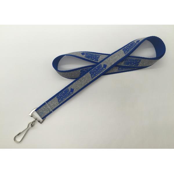 Excellent Reusable Glow In The Dark Lanyards With Swivel Hook / Bulldog Clips