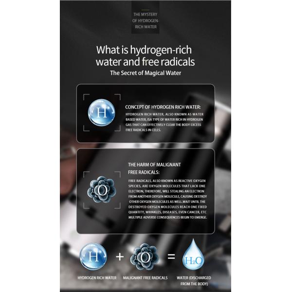 1300PPB Hydrogen Inhaler Cup Portable Smart Water Generator with 5V//1A Input Supply