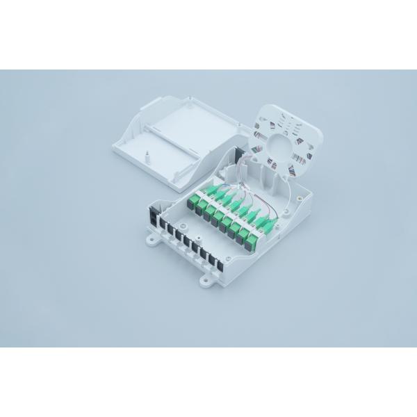 FTTH 12mm Cable Fiber Optic Termination Box 1x8 PLC Splitter For CATV