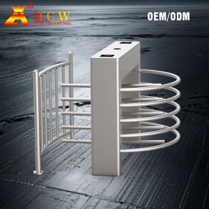 Quality 304 Stainless Steel Semi-Automatic Cross Semi-Height Turnstile with Face Recognition Support for sale