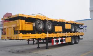 China Single Speed Support Leg Semi Low Bed Trailer 2 Axles Equipment For 28 Tons on sale