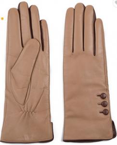 China Winter Women Fashion Gloves Leather Real Lambskin Warm Windproof Type on sale