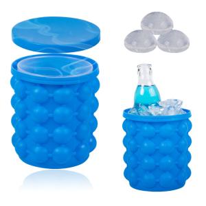 China Silicone Ice Bucket Ice Cup With Lid Easy Releaser Ice Cube Mold Ice Trays Ice Cube Maker For Cocktail Whiskey Beverages on sale