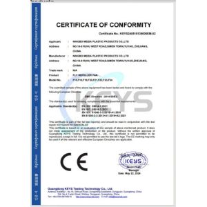 Ningbo Meida Plastic Products Co., Ltd. Certifications