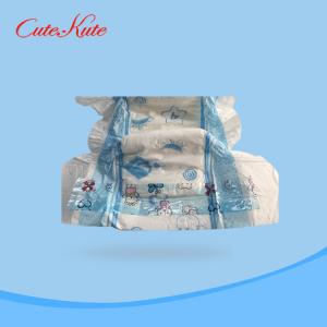 China Soft Backsheet Infant Baby Diapers 3D Anti Leak Chemical Free Diapers Adjustable on sale