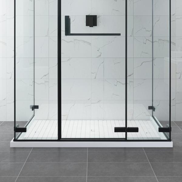 Custom - Made Shower Enclosure | Tailored to Space Curvature, Integrating Minimalist Aesthetics and Practical Functions