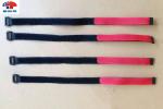 Red And Black Adjustable Hook And Loop Fastener Tape With Plastic buckle