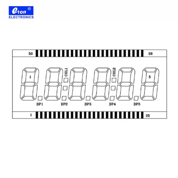 Professional Manufacturer's Custom 6 Digit 7 Segment TN LCD Pump Control Module for Fuel Dispensers