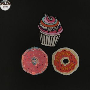 Washable Custom Made Embroidered Patches SIngle Sided PVC Material