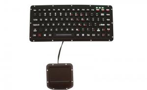 China IP67 Silicone Rubber Military Keyboard PS2 USB With 400DPI Touchpad on sale