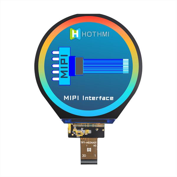 3.4 Inch IPS 800x800 Round Screen TFT Display Panel For Industrial Control