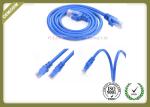 Blue Color Cat6 Network Patch Cord 24AWG With RJ45 Plug Connector