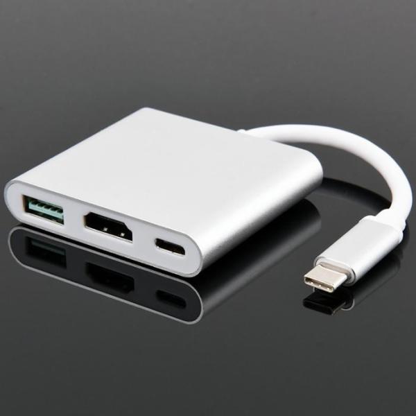 Buy Multi - Function Type - C To VGA Converter , Vga + HUB + PD Three - In - One Conversion Line Adapter at wholesale prices