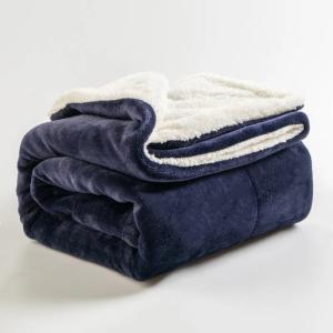 Quality Soft Knitted 130*110cm Reversible Polyester Blanket Microplush Custom Color Plush Throw for sale