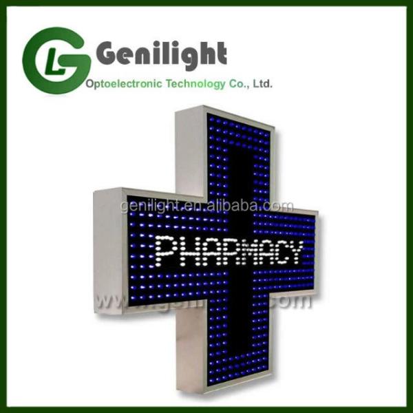 SDK Function Outdoor Waterproof Programmable Full Color Cross Display Pharmacy LED Sign
