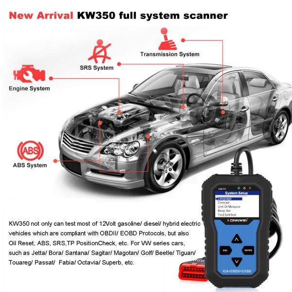 SRS Transmission Engine Car Diagnostic Scanner ABS Material For Seat Skoda Audi V/W