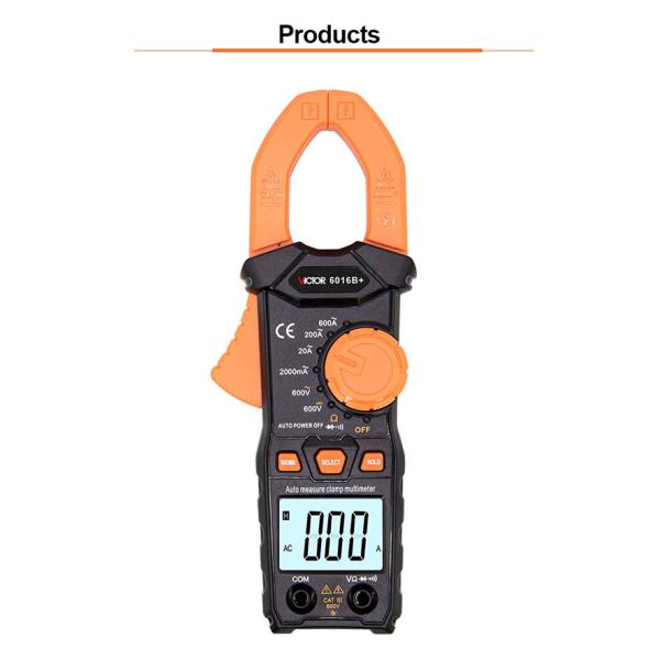 Portable Digital Clamp Multimeter LCD Display DC AC Clamp Meter