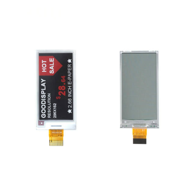2.66 Inch E-paper Display 152*296 Resolution 24pin Low Power Consumption E-Ink