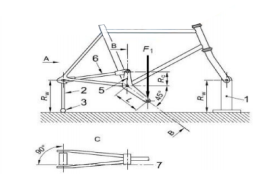 Bicycle Frame Five-Way Pedal Force Dynamic Fatigue Tester Sine wave