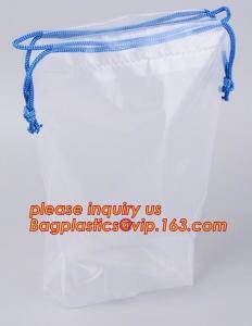 Quality biodegradable Customized Laundry Drawstring Poly Bag Plastic Laundry Bag For Hotel With Own Logo,Poly Plastic Drawstring for sale