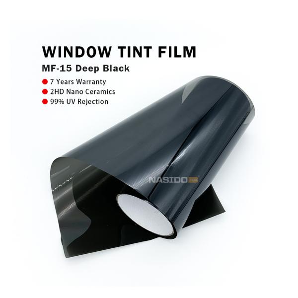 NASIDO Quality car Solar film MF15 Black 97% IRR HD Nano Ceramic anti heat window film car privacy window tint film