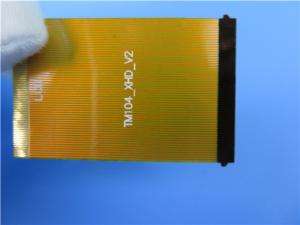 China Single Layer Flex PCB Built on 1oz polyimide with polyimide stiffener for LCD Connector on sale