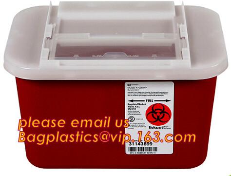 Buy Medical waste container sharp box sharps container for hospital use, 1QT translucent sharp container phlebotomy containe at wholesale prices