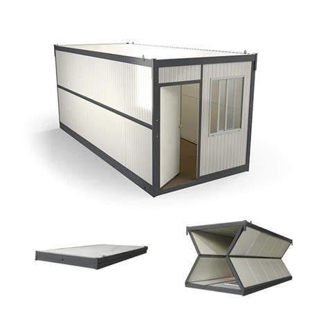 Buy High Security Folding Container House Rock Wool Sandwich Panel Container Folding Homes at wholesale prices