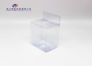 China 0.3mm Rigid Clear PVC Packaging Boxes Without Printing Hang Strip On Box Top on sale