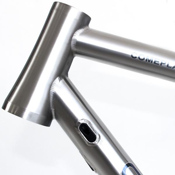 Raw Color Titanium Road Bicycle Frames Frameset Tapered Headset Rustproof